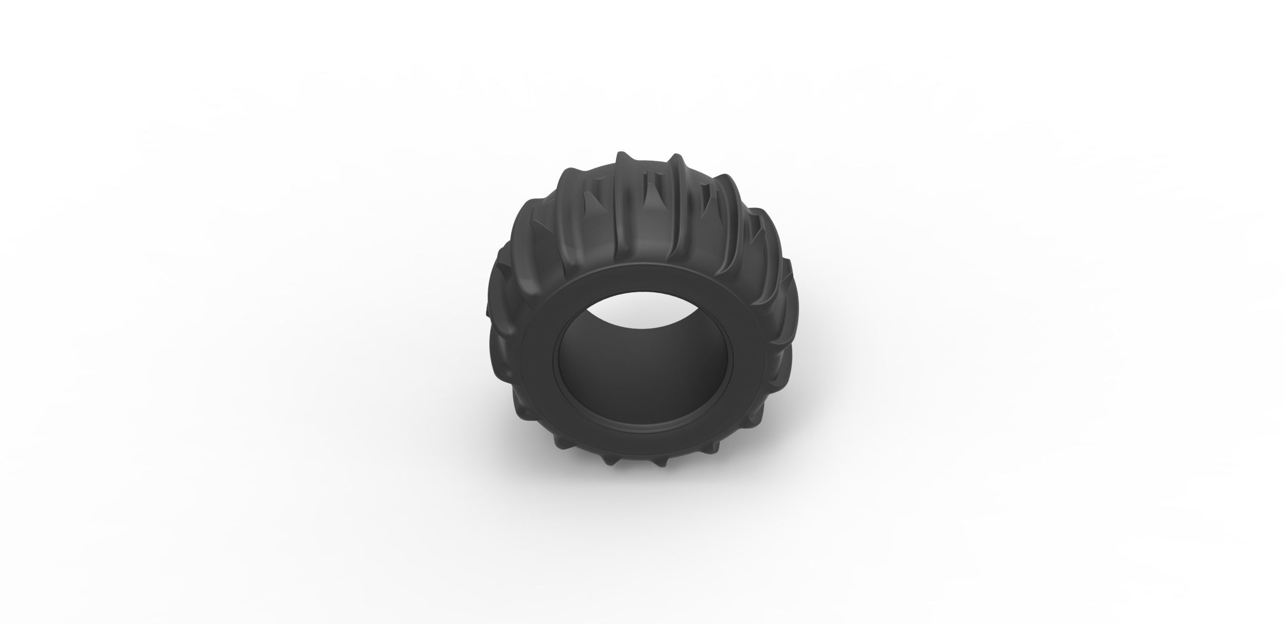 Dune buggy rear tire 30 Scale 1 to 25 3D print model_5