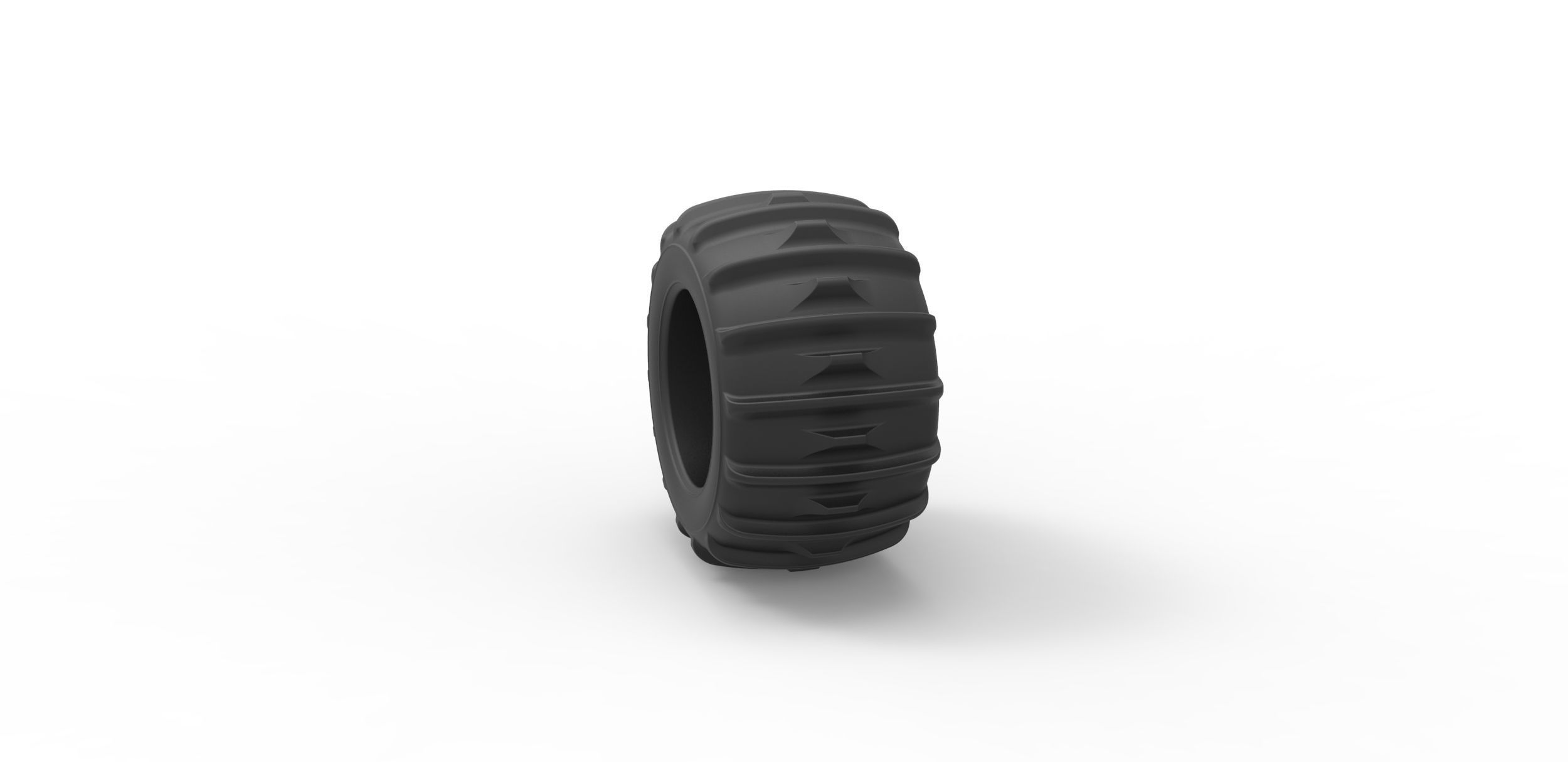 Dune buggy rear tire 30 Scale 1 to 25 3D print model_7