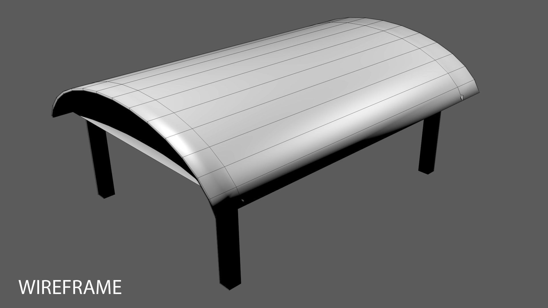 Warehouse 3 table with cover 3D model_3