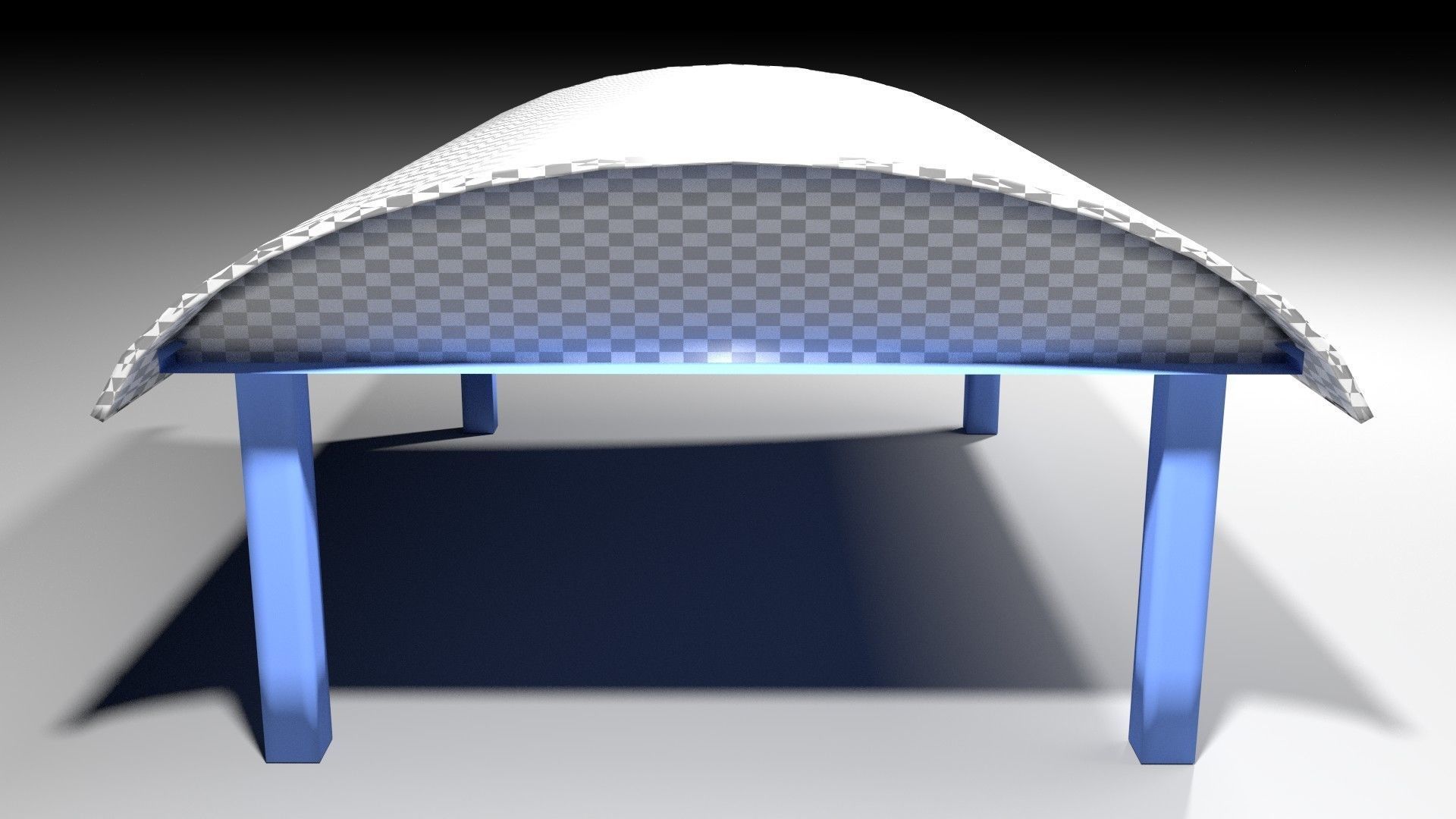 Warehouse 3 table with cover 3D model_1