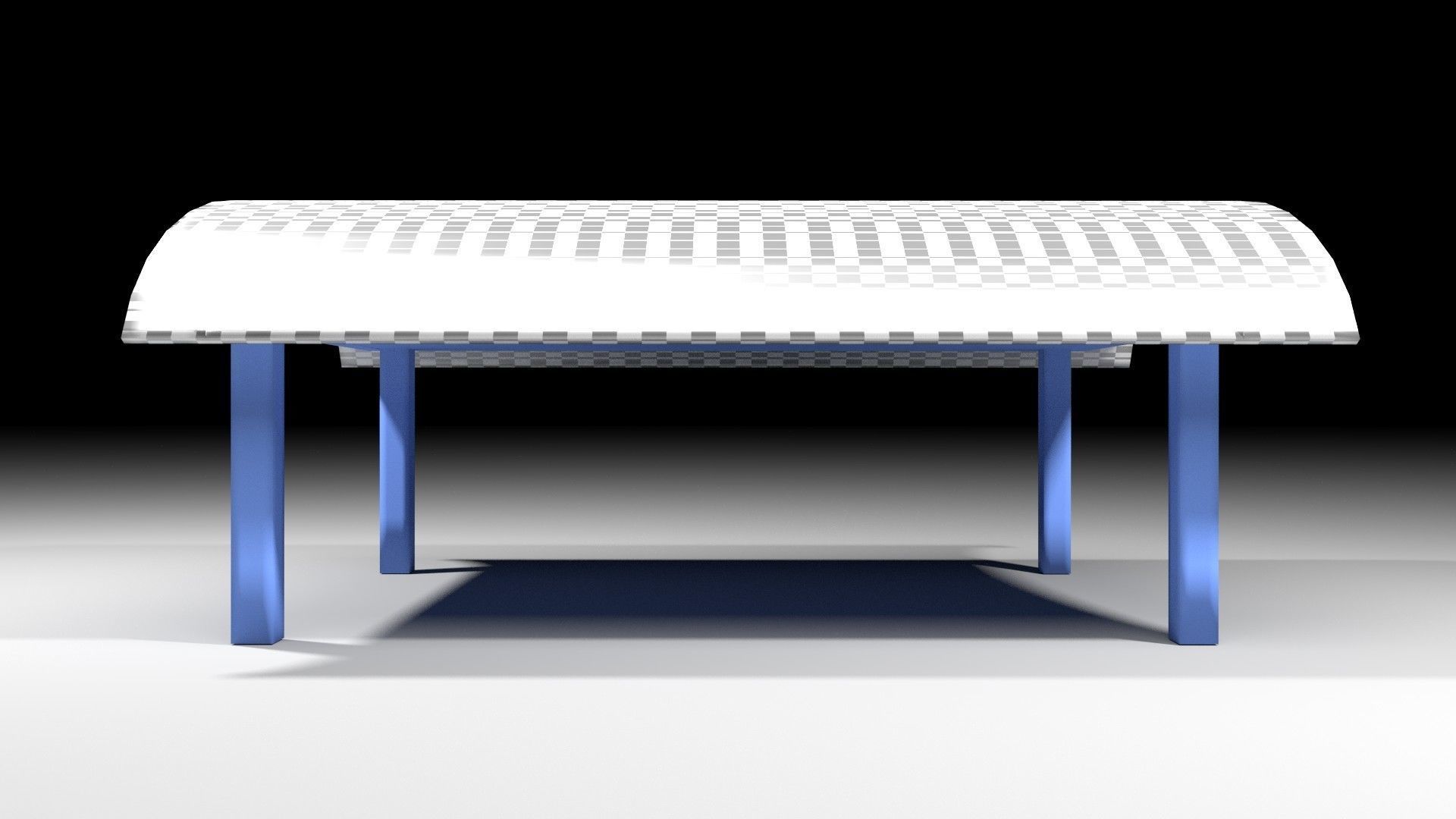 Warehouse 3 table with cover 3D model_2