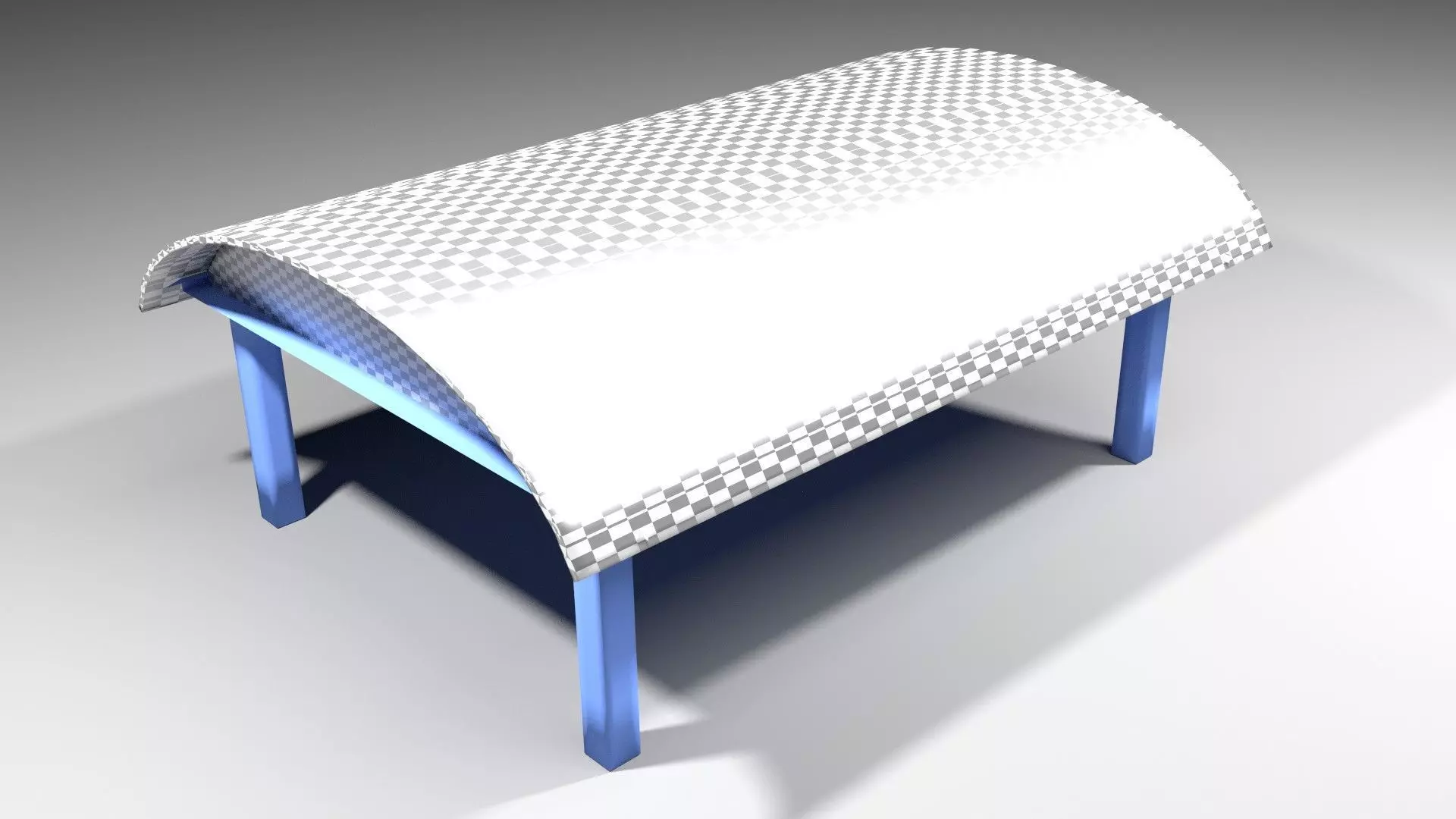 Warehouse 3 table with cover 3D model_0