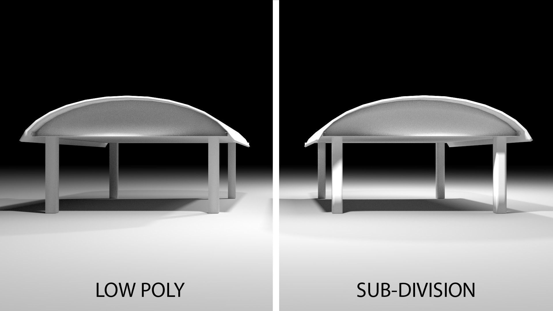 Warehouse 3 table with cover 3D model_4
