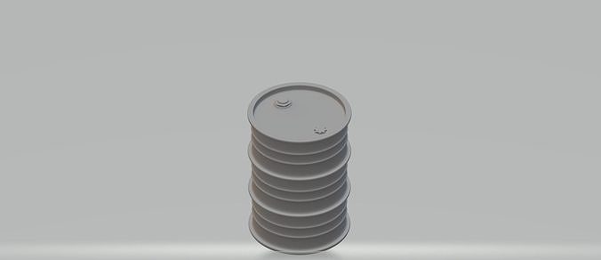 Barrel 1 stack of metal barrels Free 3D print model