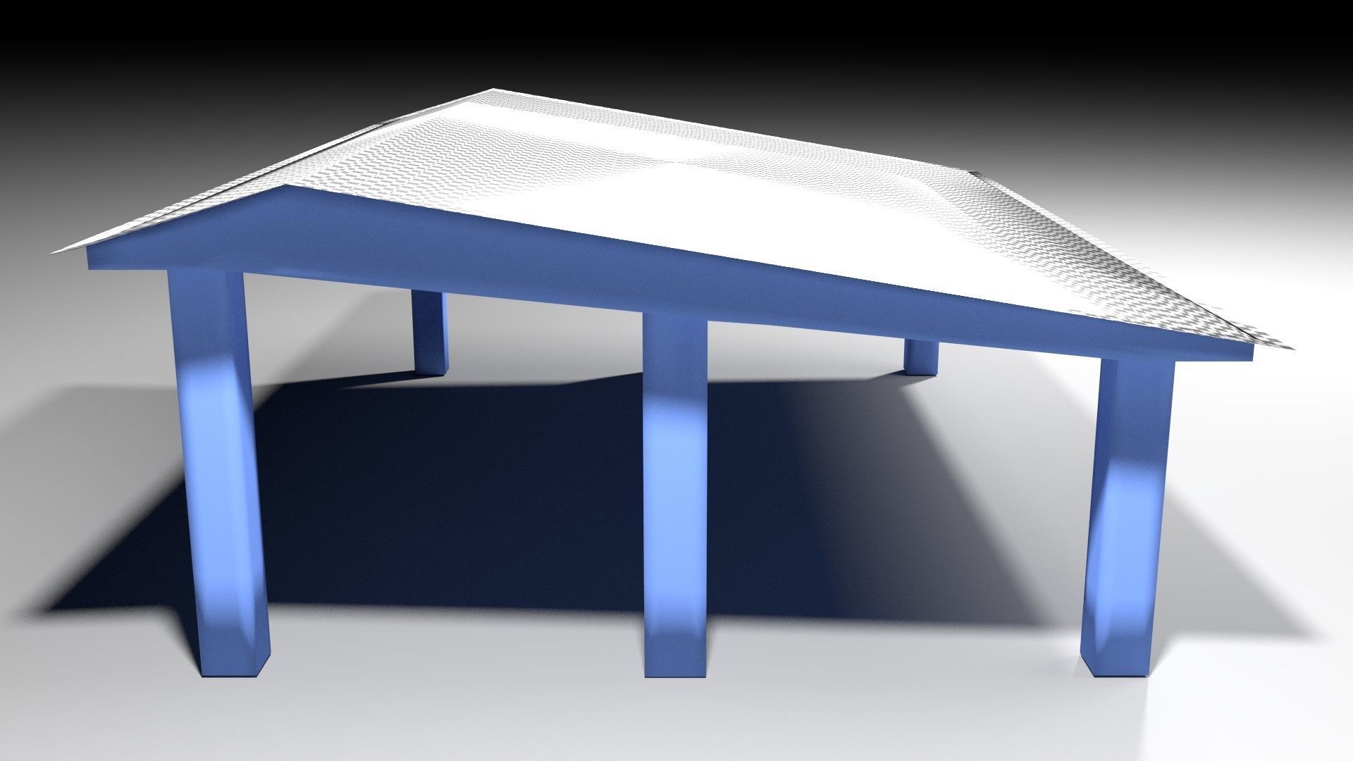 Warehouse 4 metal table 3D model_1