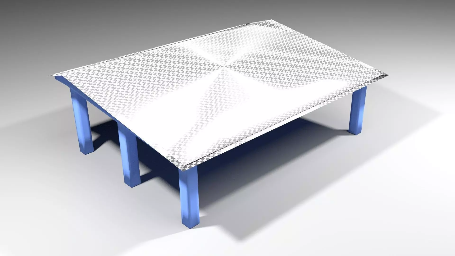 Warehouse 4 metal table 3D model_0