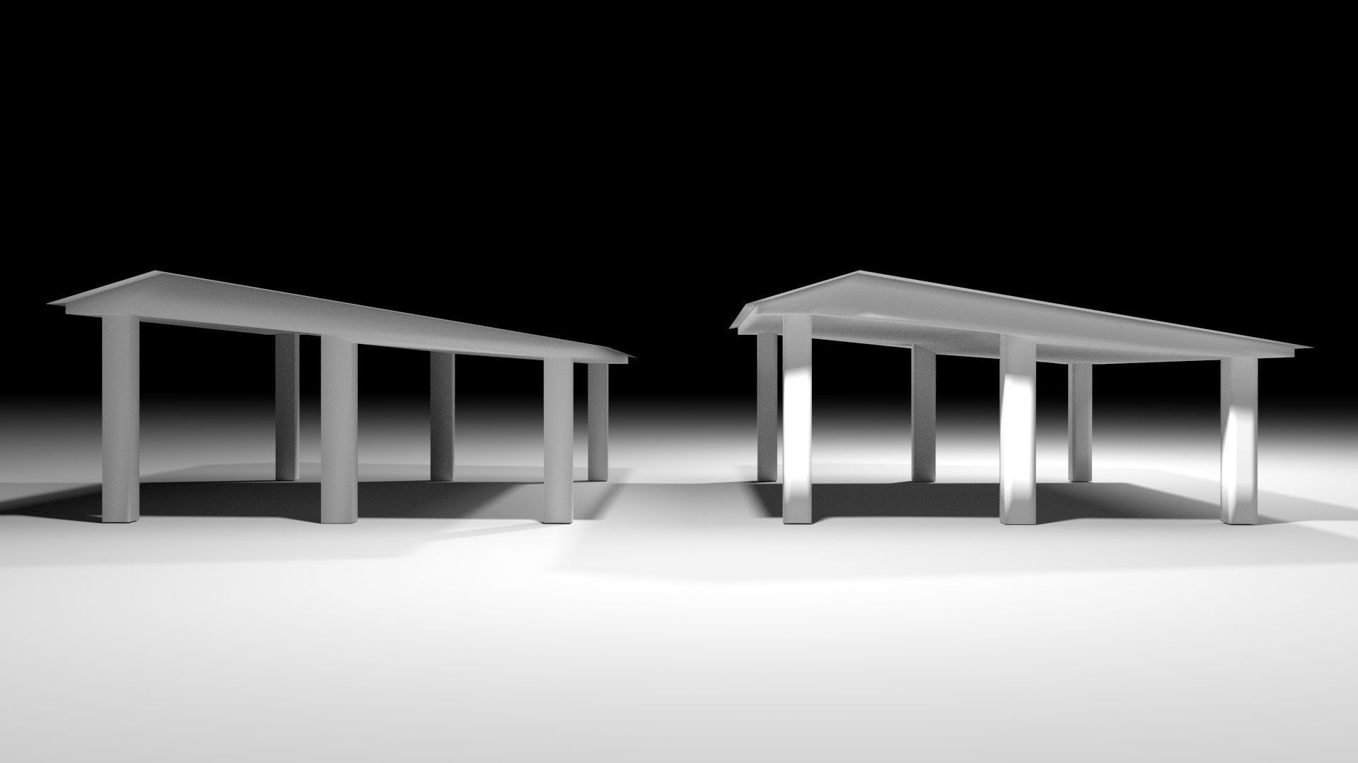 Warehouse 4 metal table 3D model_4