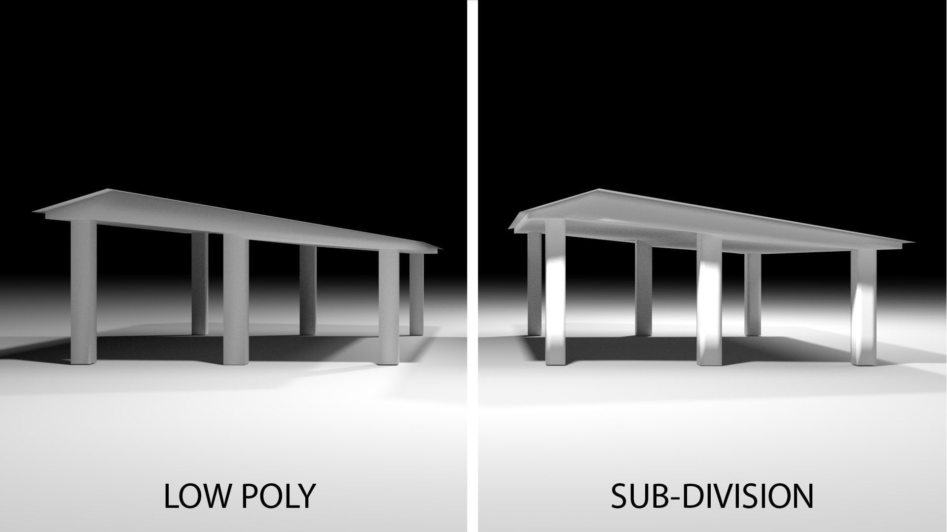 Warehouse 4 metal table 3D model_3