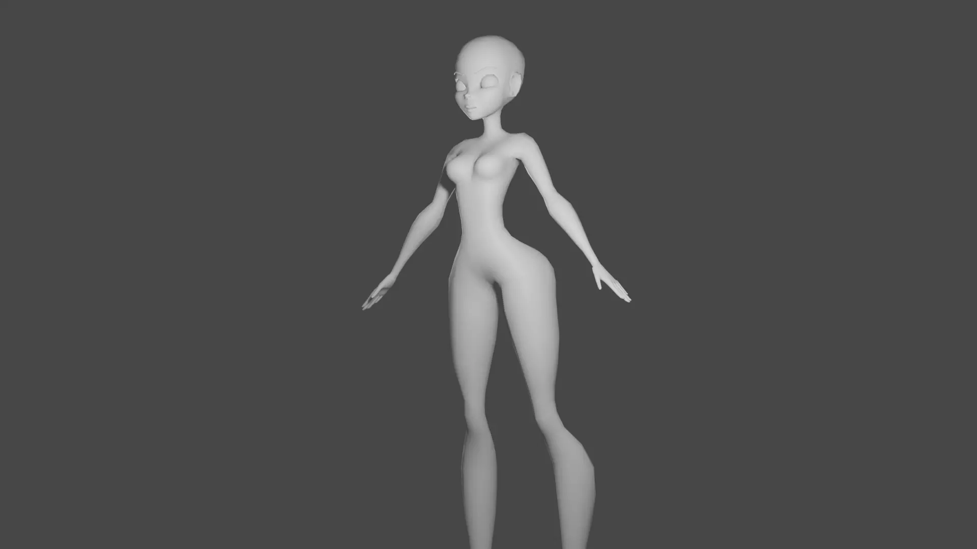 Winx Base Mesh Free 3D model_0