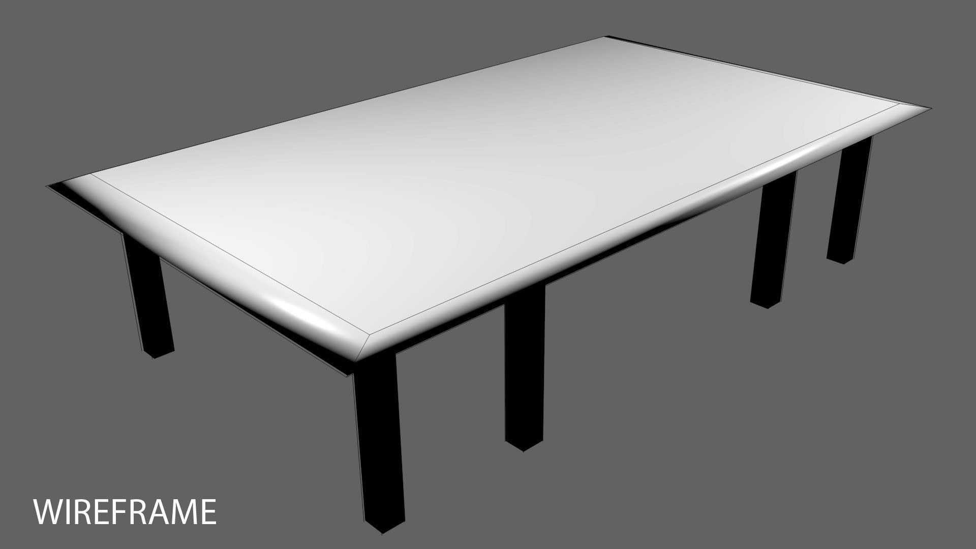 Warehouse 5 dining table with legs 3D model_3