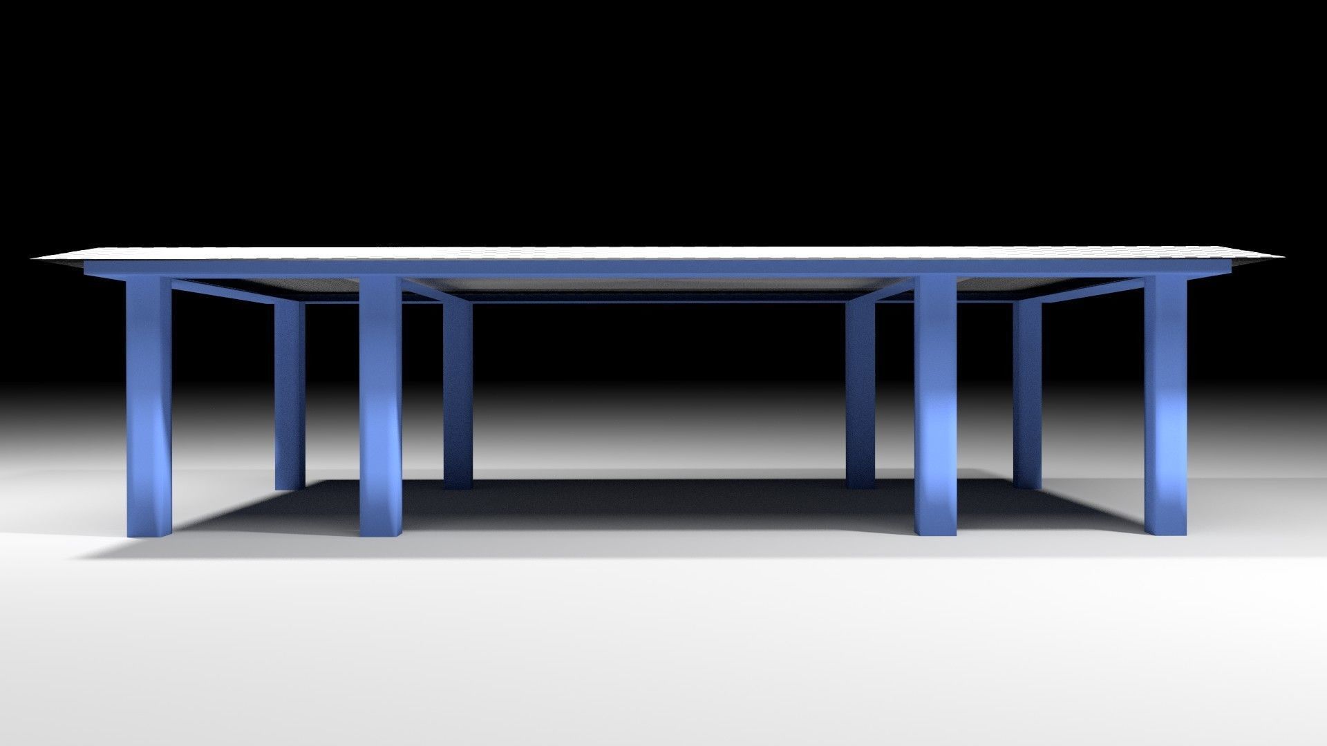 Warehouse 5 dining table with legs 3D model_2