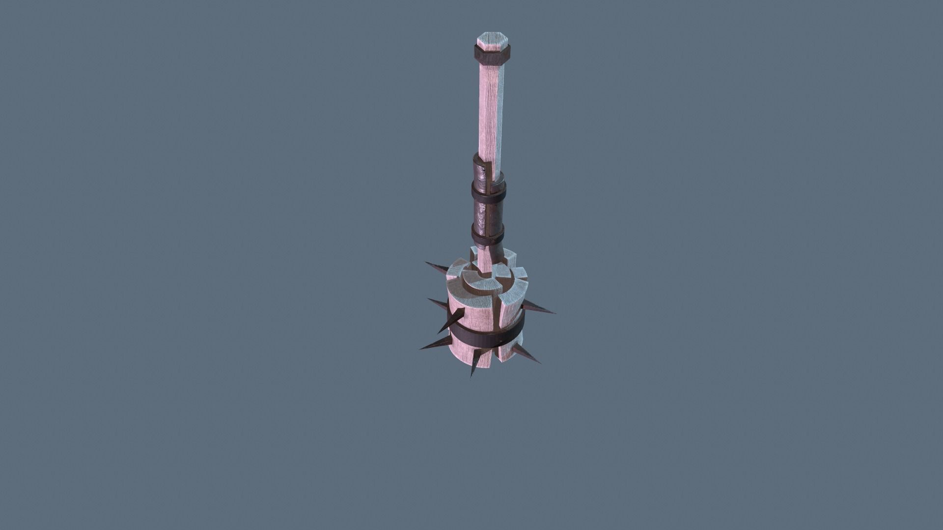 Mace Weapon Low-poly 3D model_5