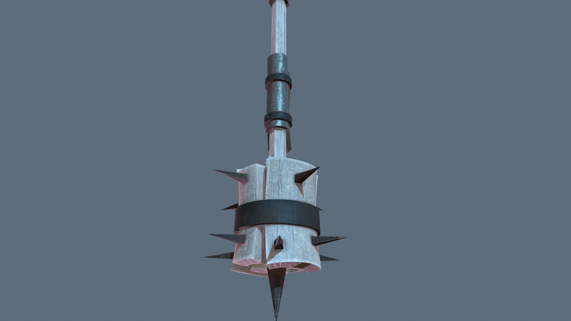 Mace Weapon Low-poly 3D model_1