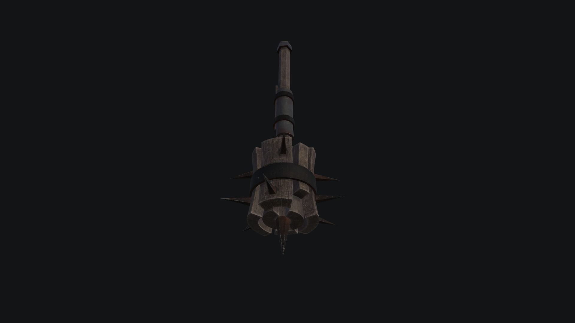 Mace Weapon Low-poly 3D model_7