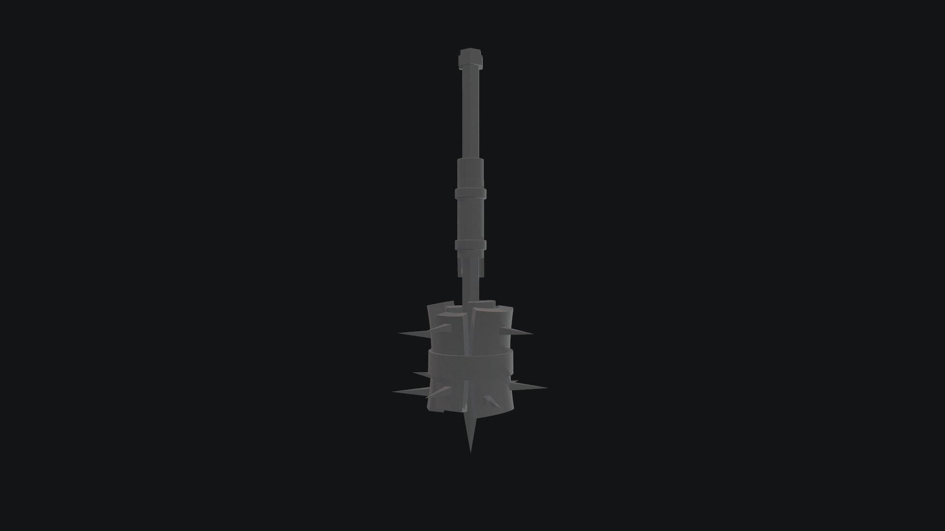 Mace Weapon Low-poly 3D model_16