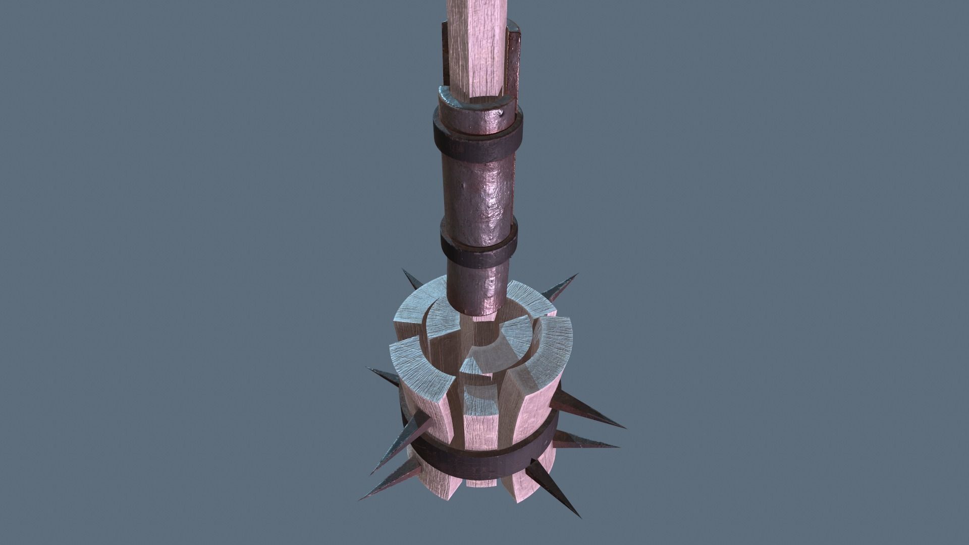 Mace Weapon Low-poly 3D model_3