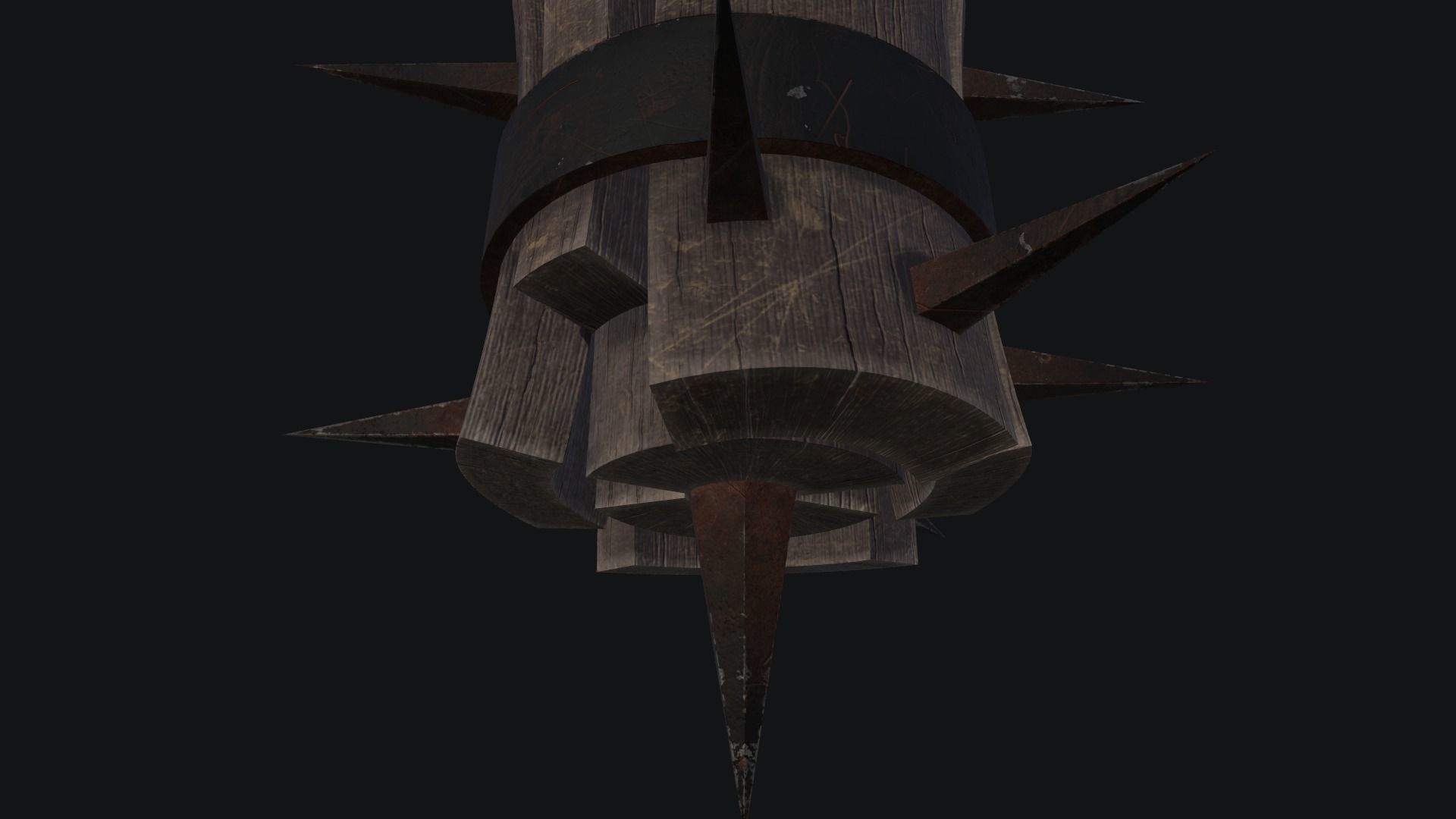 Mace Weapon Low-poly 3D model_11