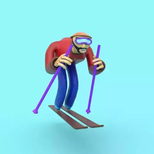 SkiMan with funny face