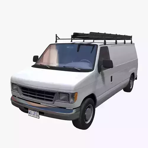 Generic utility van Low-poly 3D model