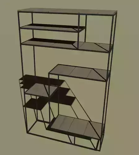 Loft living room shelving