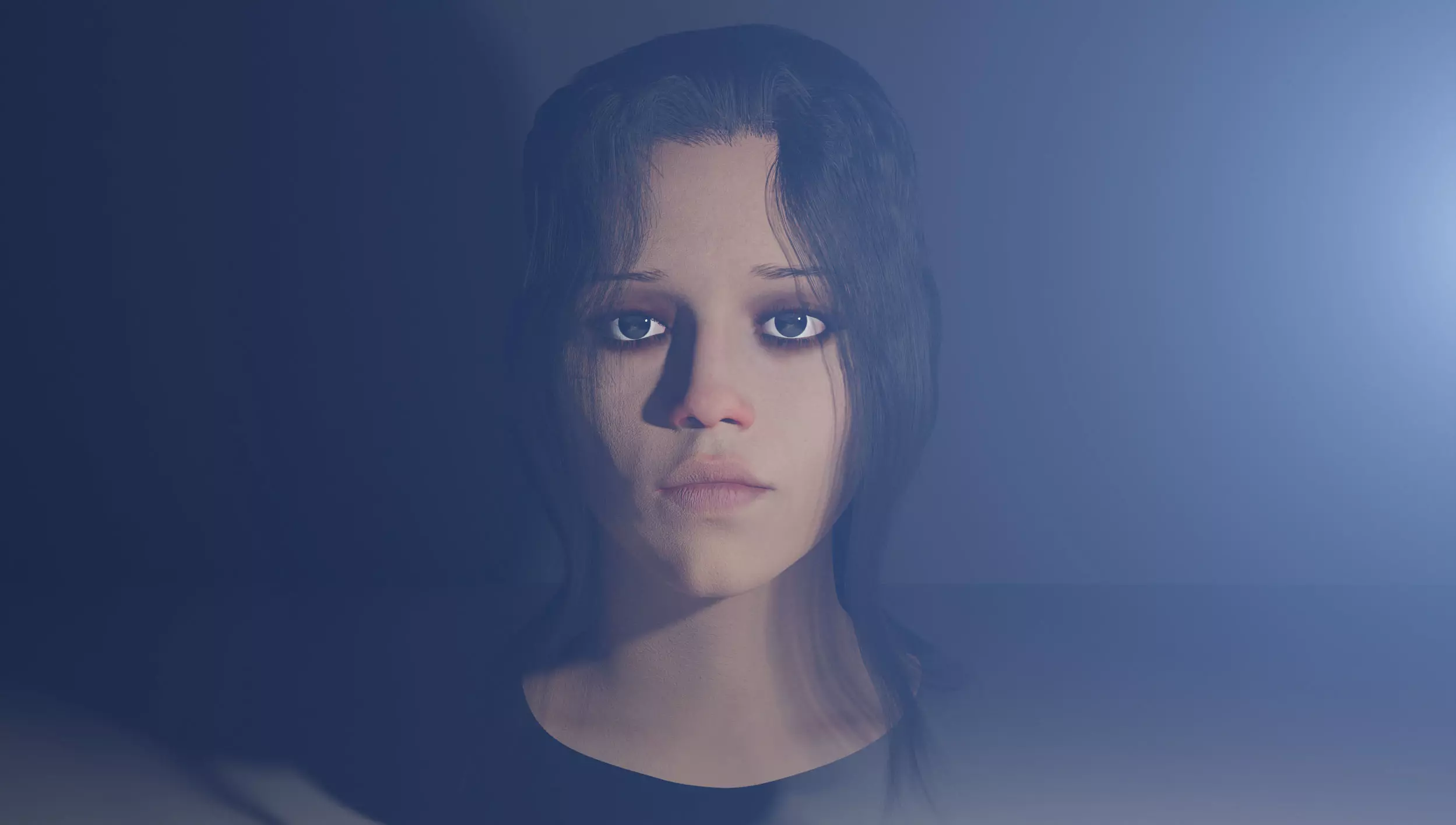 Jenna Ortega 3D Model Low-poly 3D model_0