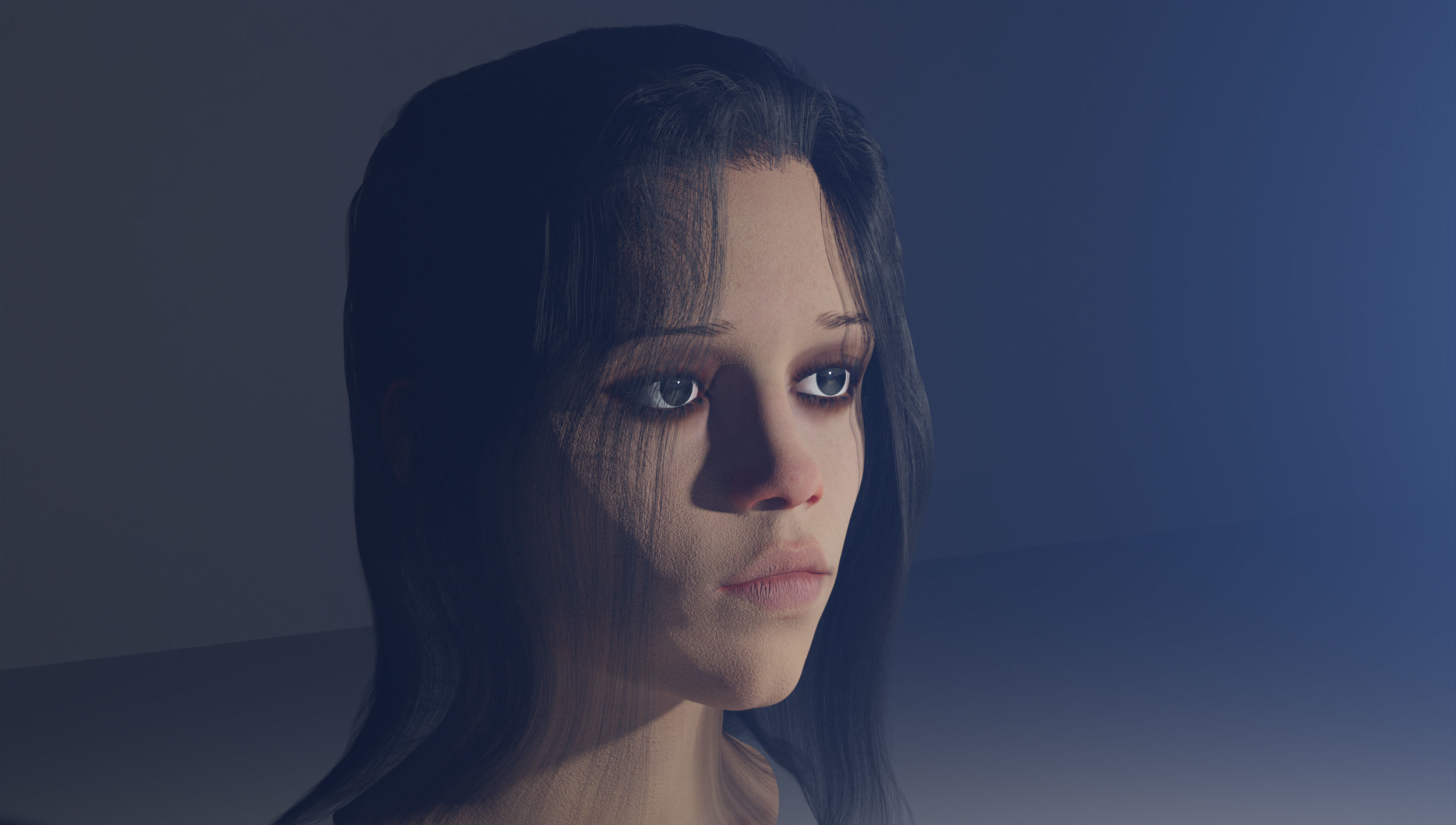 Jenna Ortega 3D Model Low-poly 3D model_1