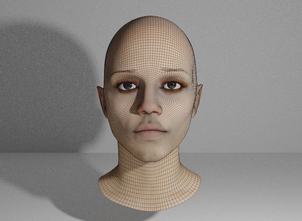 Jenna Ortega 3D Model Low-poly 3D model_3