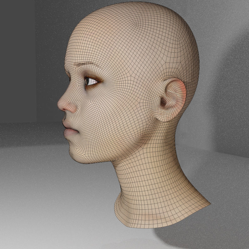 Jenna Ortega 3D Model Low-poly 3D model_5