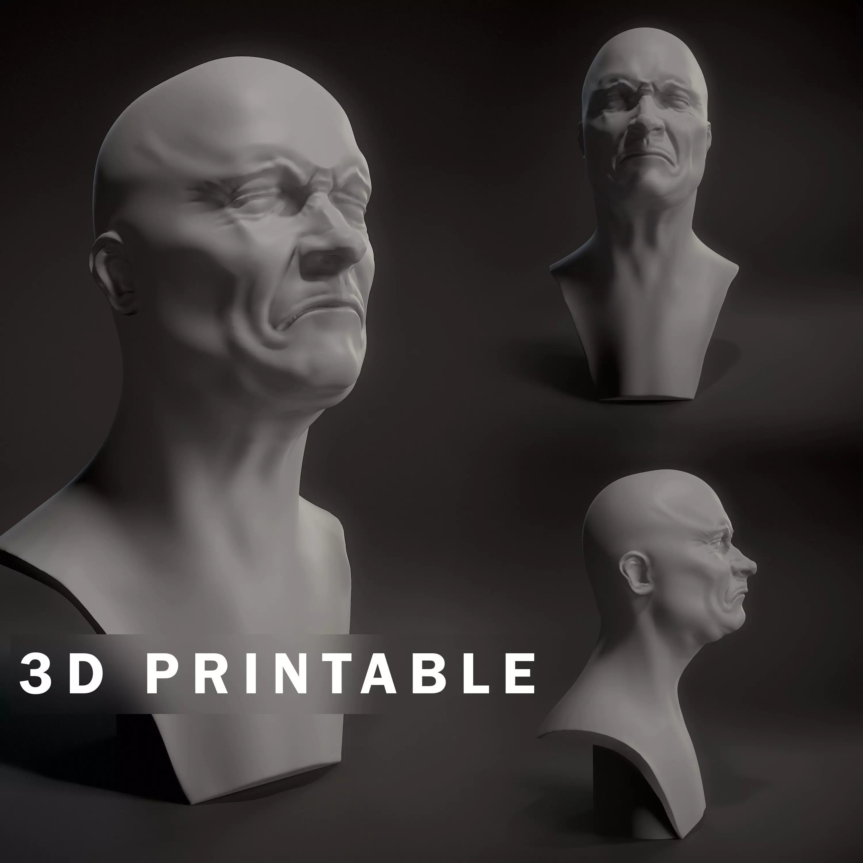 Angry Man 3D print model_0