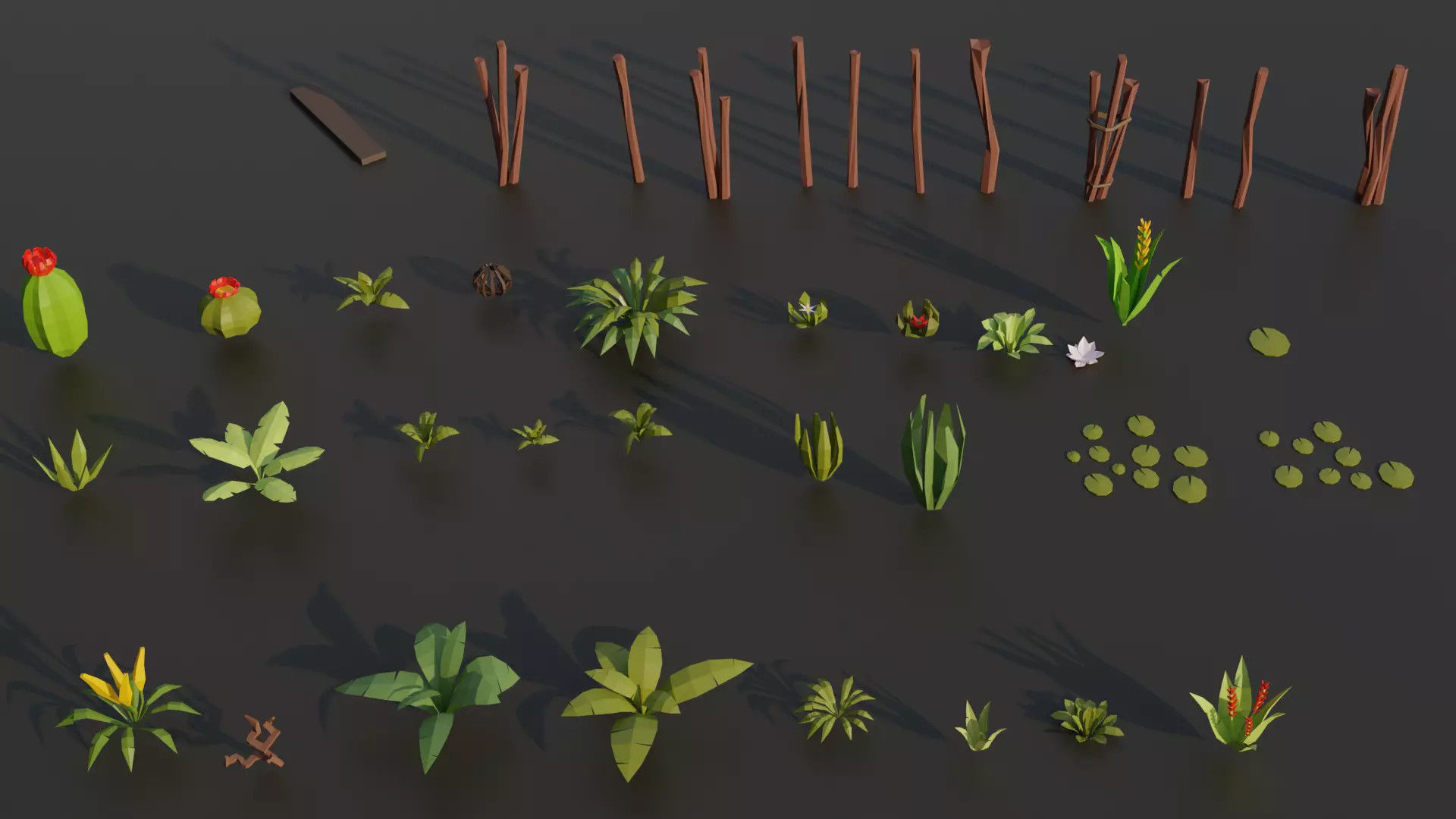 Low Poly Nature Mega Pack RG Low-poly 3D model_17