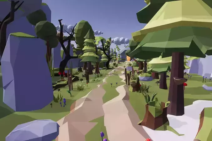 Low Poly Nature Mega Pack RG Low-poly 3D model