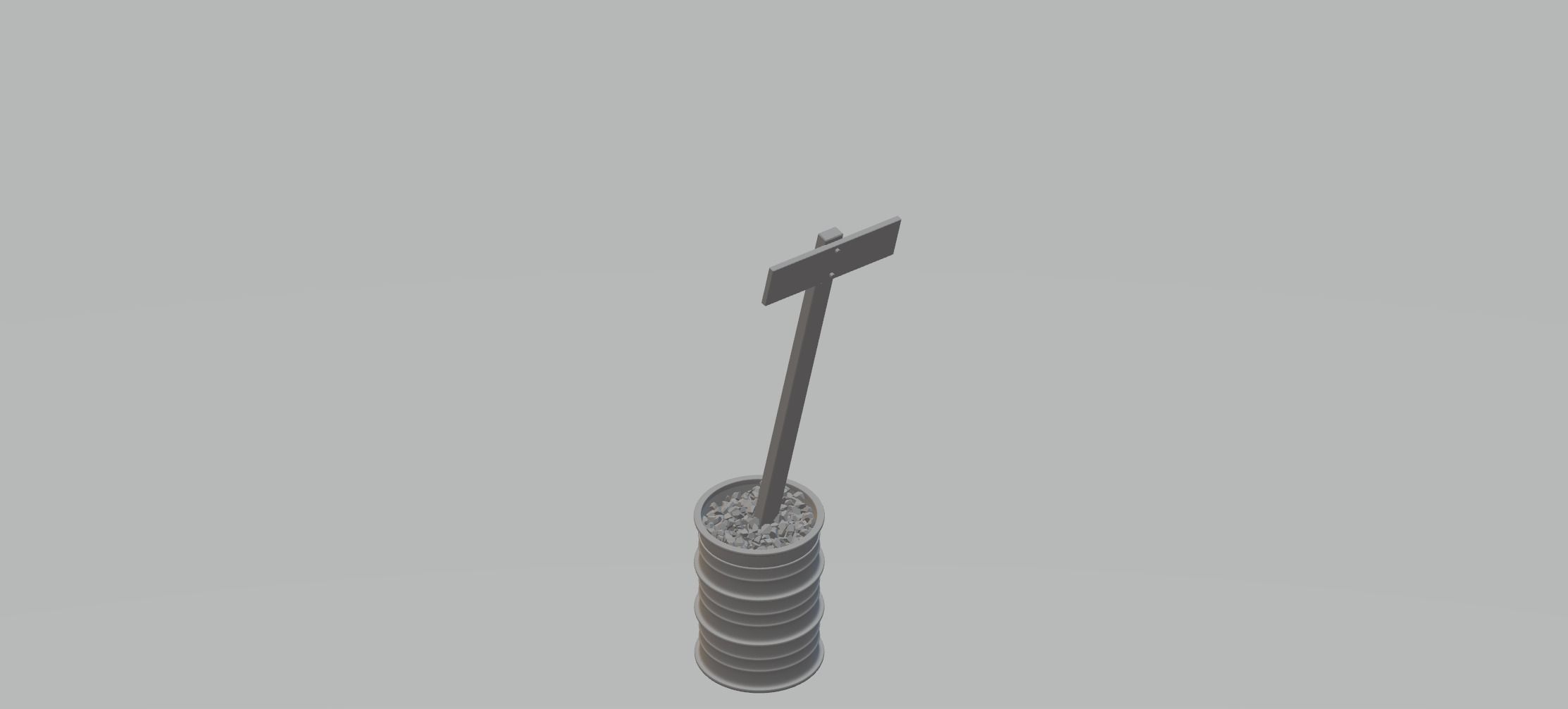 Barrel with cartel 3D print model_1
