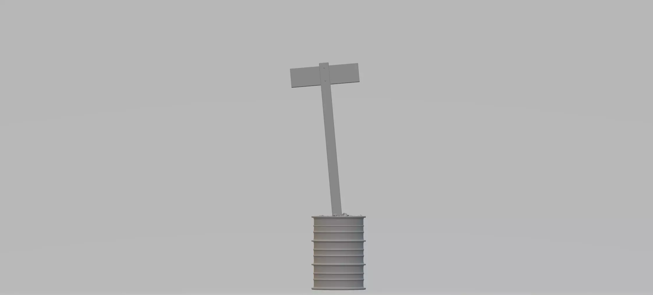 Barrel with cartel 3D print model_0