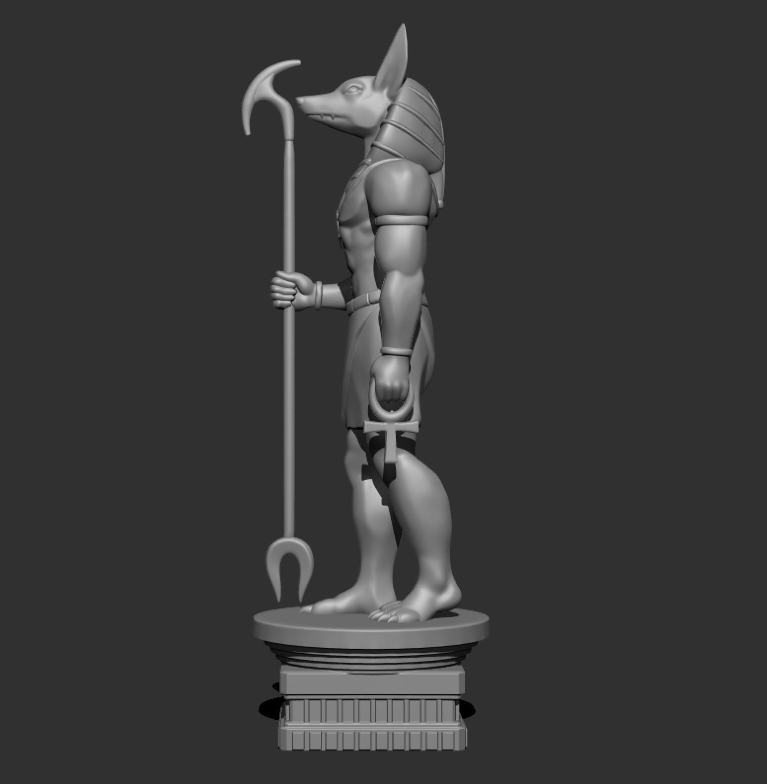 Anubis Figure Free 3D print model_4