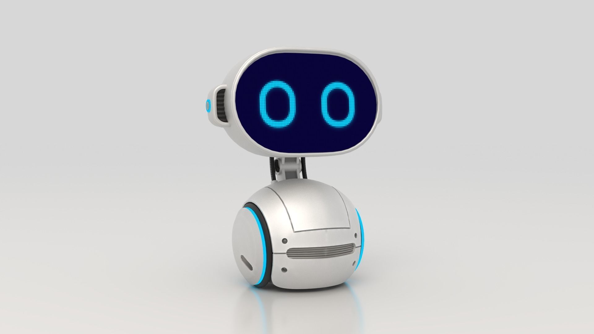 Cute set of Robots Low-poly 3D model_11