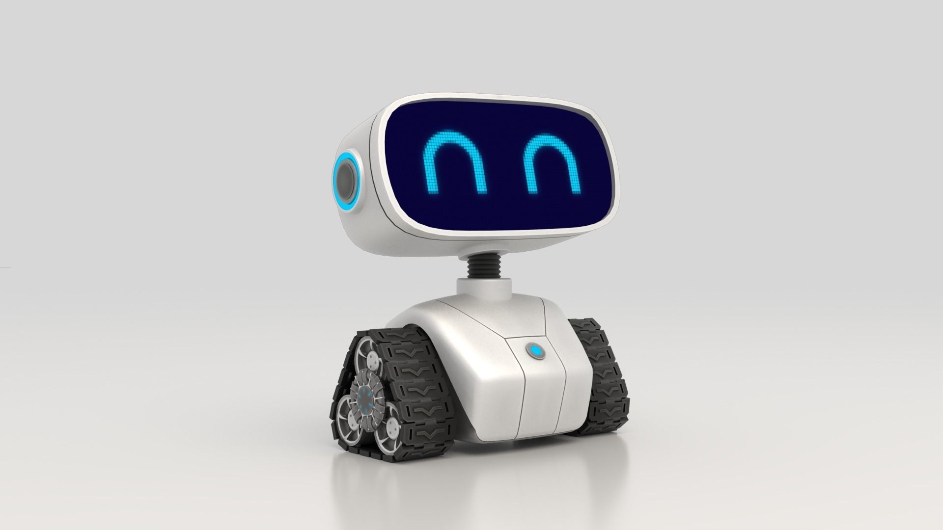 Cute set of Robots Low-poly 3D model_8