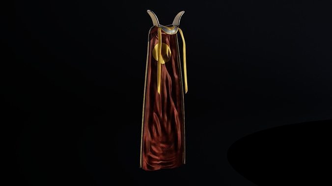 Skillcape gold cape Low-poly 3D model