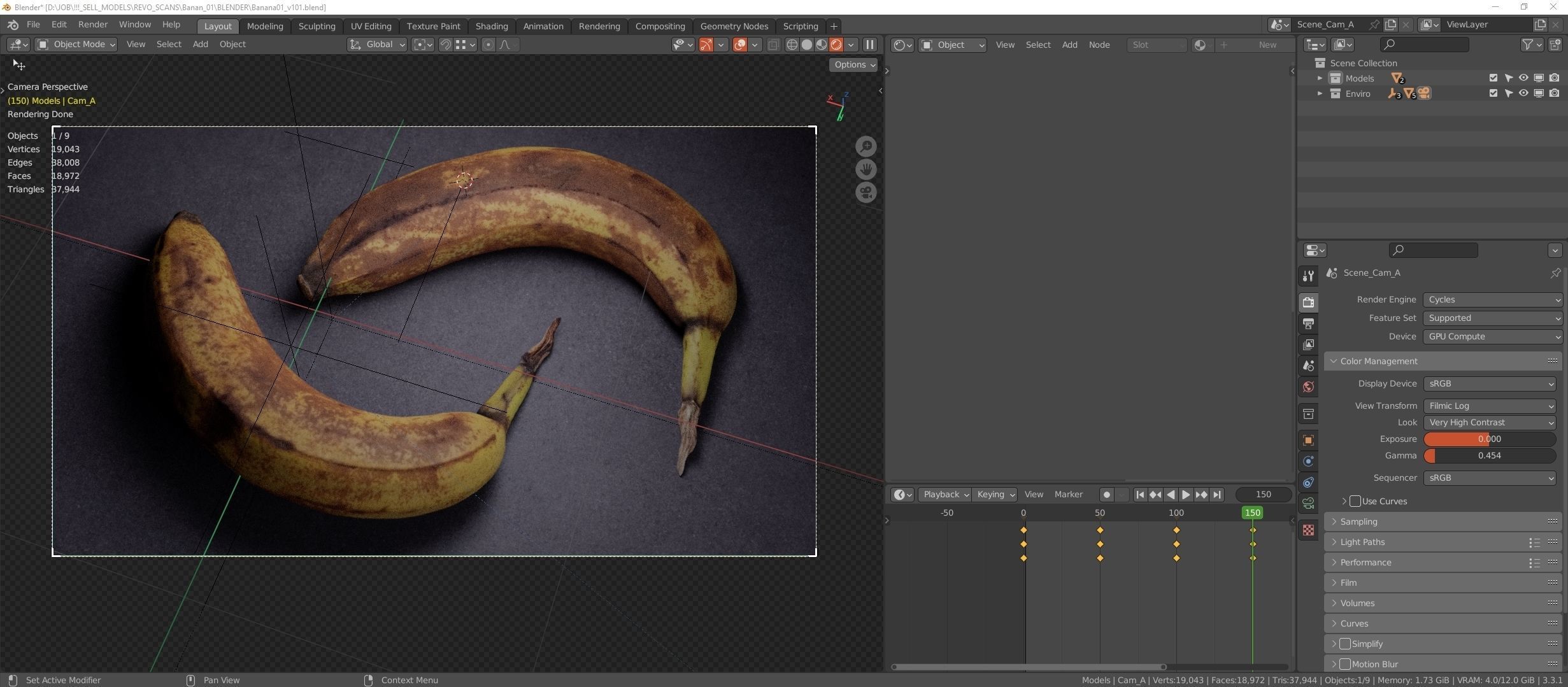 Banana - 01 - 3D model_7