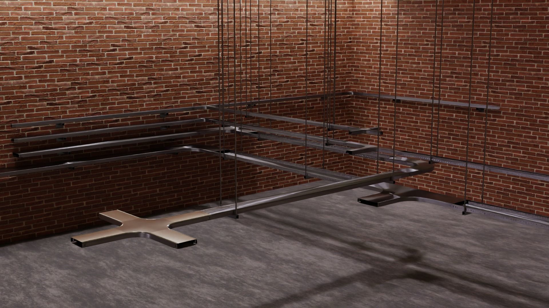 Cable trays 50x50 100x50 200x50 300x50 3D model_9