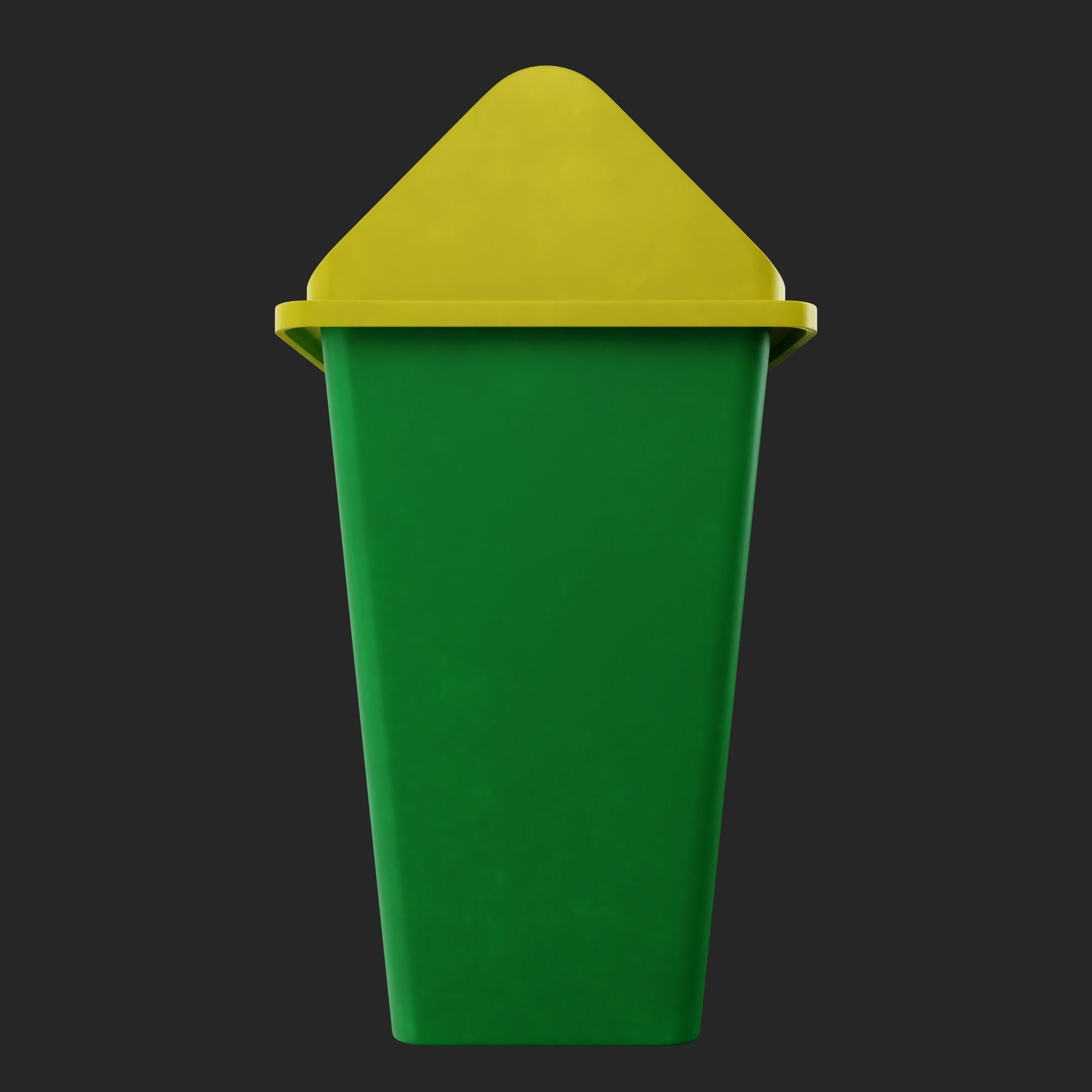 Swing Dustbin Low-poly 3D model_5