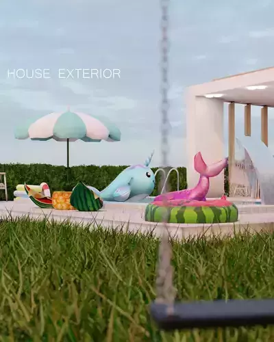 House exterior - Blender scene  3D model