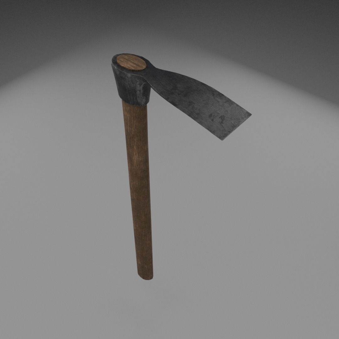 Hoe is farming Free low-poly 3D model_1