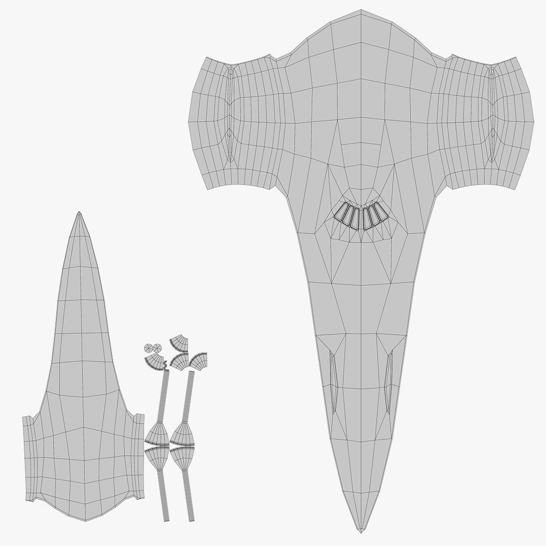 J-TYPE327 Nubian Royal Starship Free 3D model_3