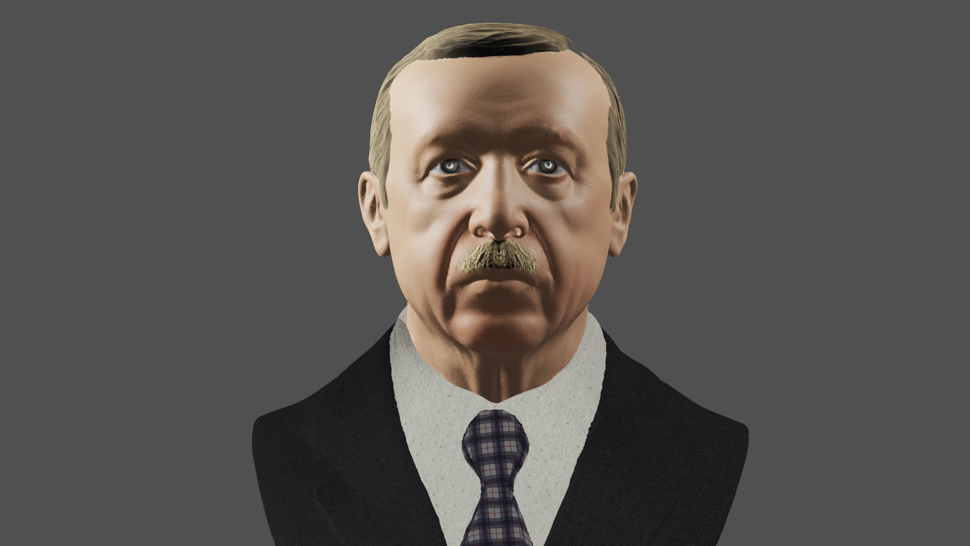 Turkish President Recep Tayyip Erdogan 3D print model_1
