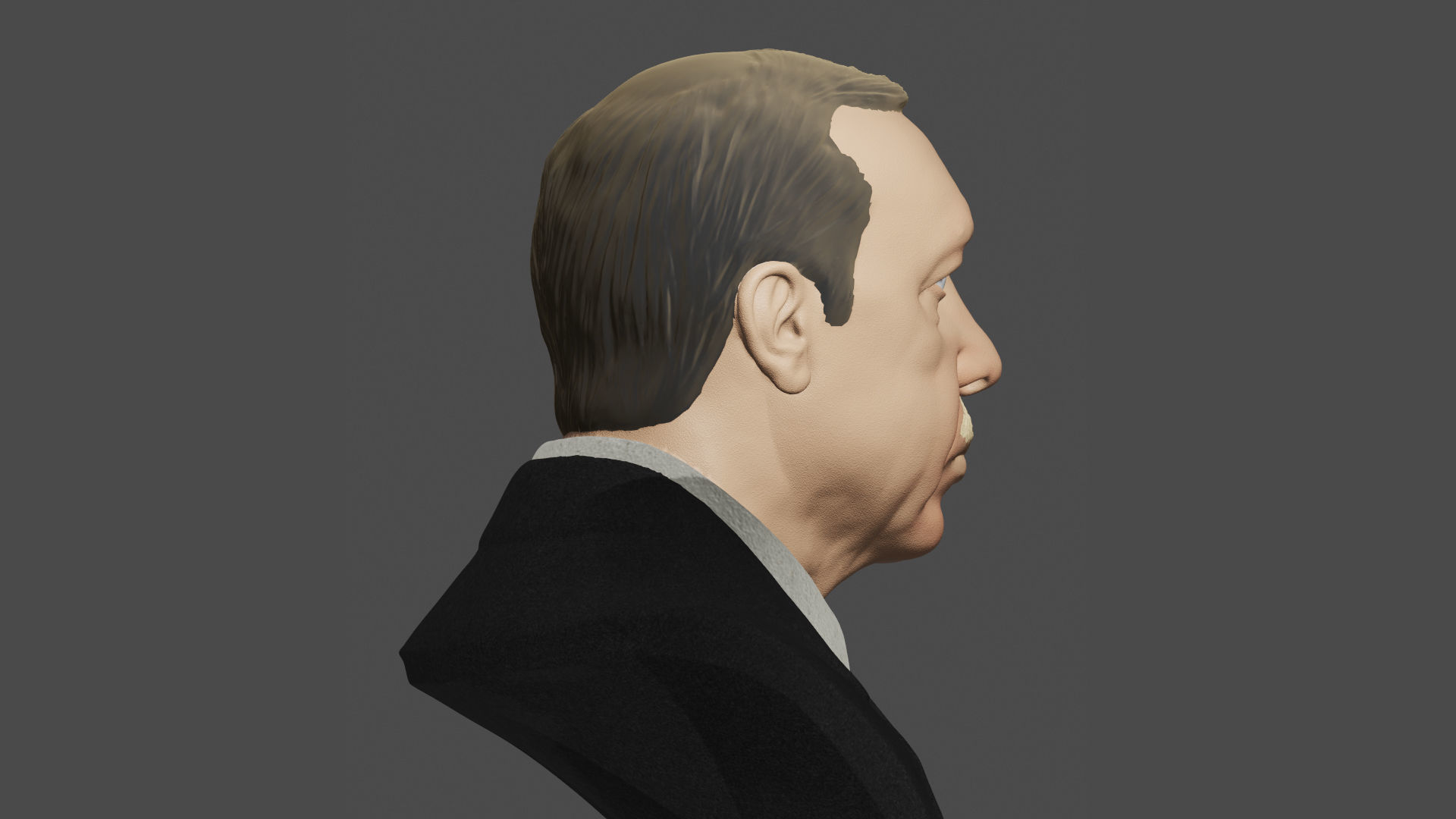 Turkish President Recep Tayyip Erdogan 3D print model_3