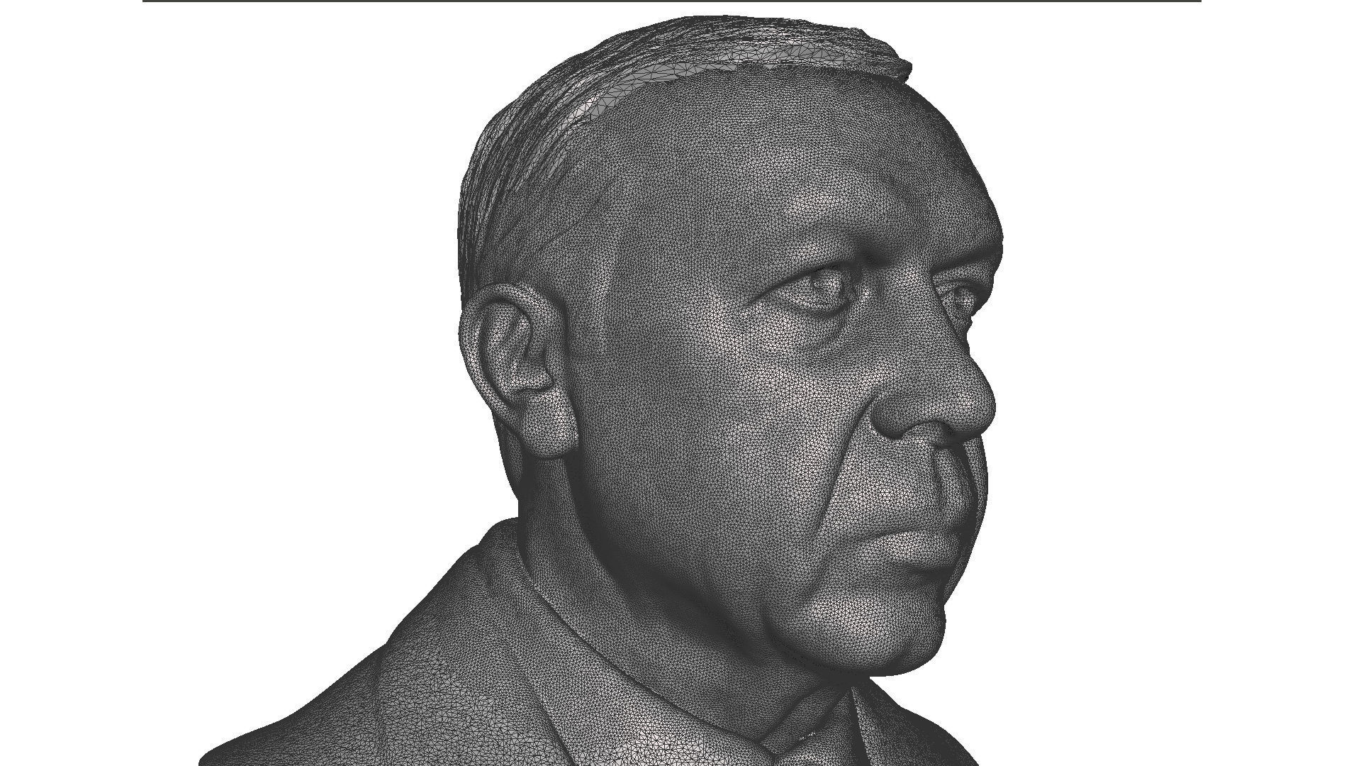 Turkish President Recep Tayyip Erdogan 3D print model_5