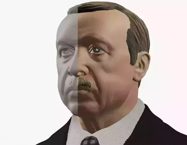 Turkish President Recep Tayyip Erdogan 3D print model