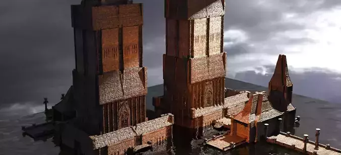 Lizard Cult Cathedral Great towers Kitbash 1