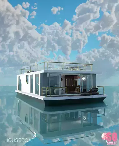 Houseboat - Blender Scene 