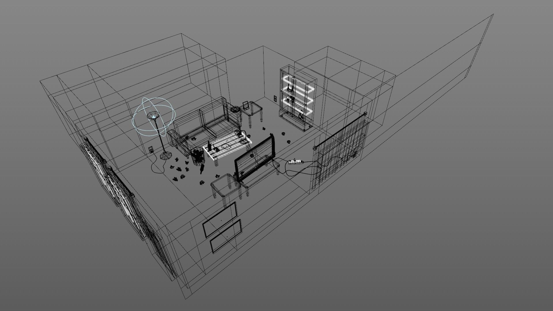 Dudes Messy Living Room 3D model_8